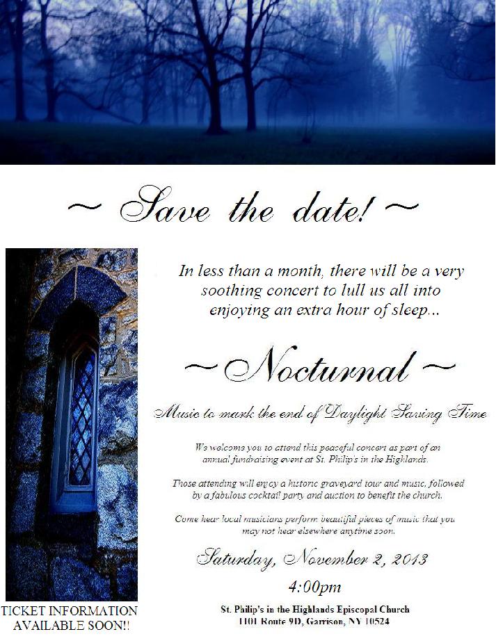 CONCERT - NOCTURNAL - SAVE THE DATE #3